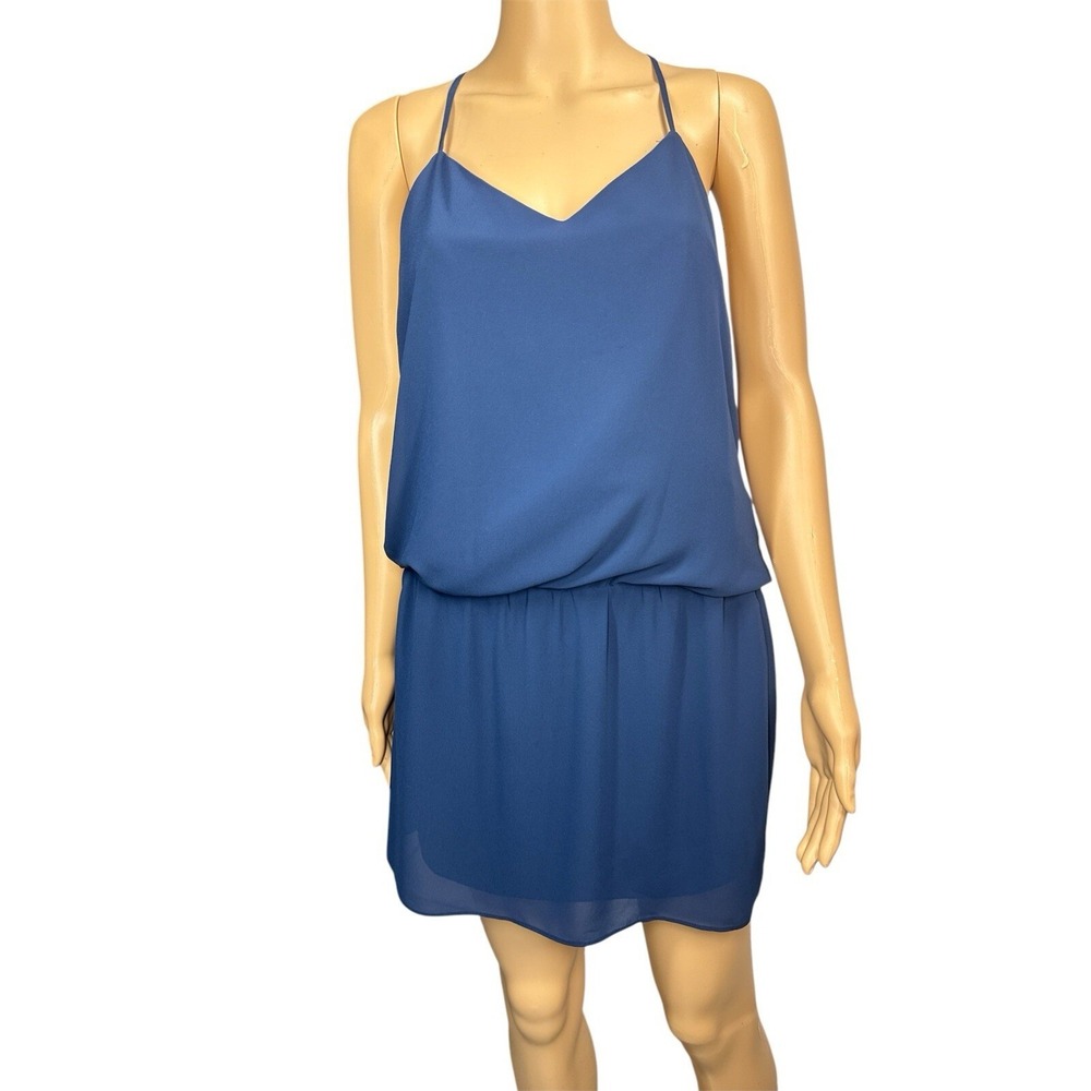 Haute Hippie Mini Dress Blue Sleeveless Casual Party Dress Size M‎